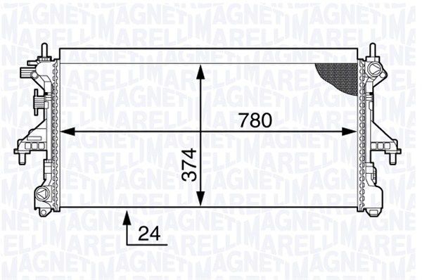 MAGNETI MARELLI Radiators, Motora dzesēšanas sistēma 350213139800